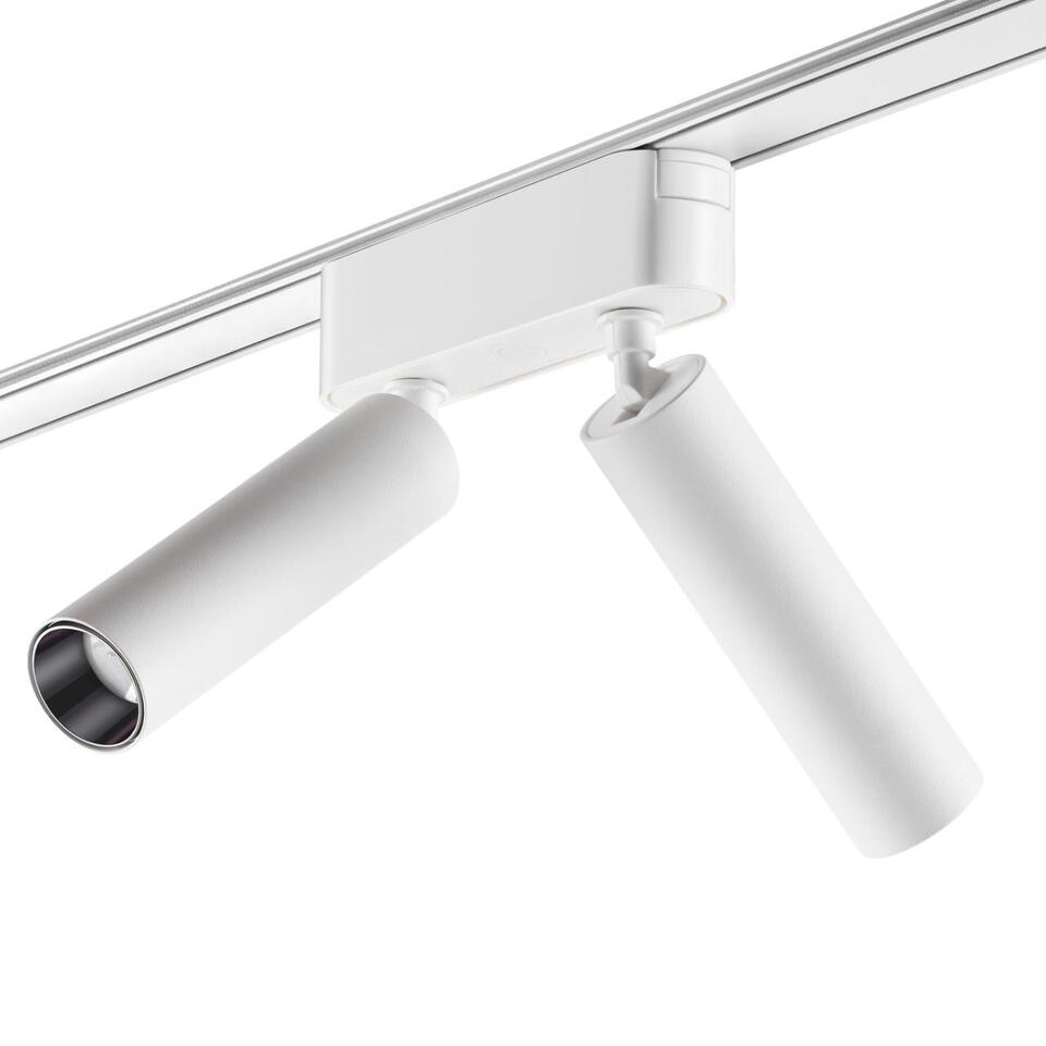 Фото №4  NOVOTECH 359087 SHINO NT23 182 белый Трековый светильник для низков. шинопровода IP20 LED 4000K 2*7W 48V 1260Лм SMAL