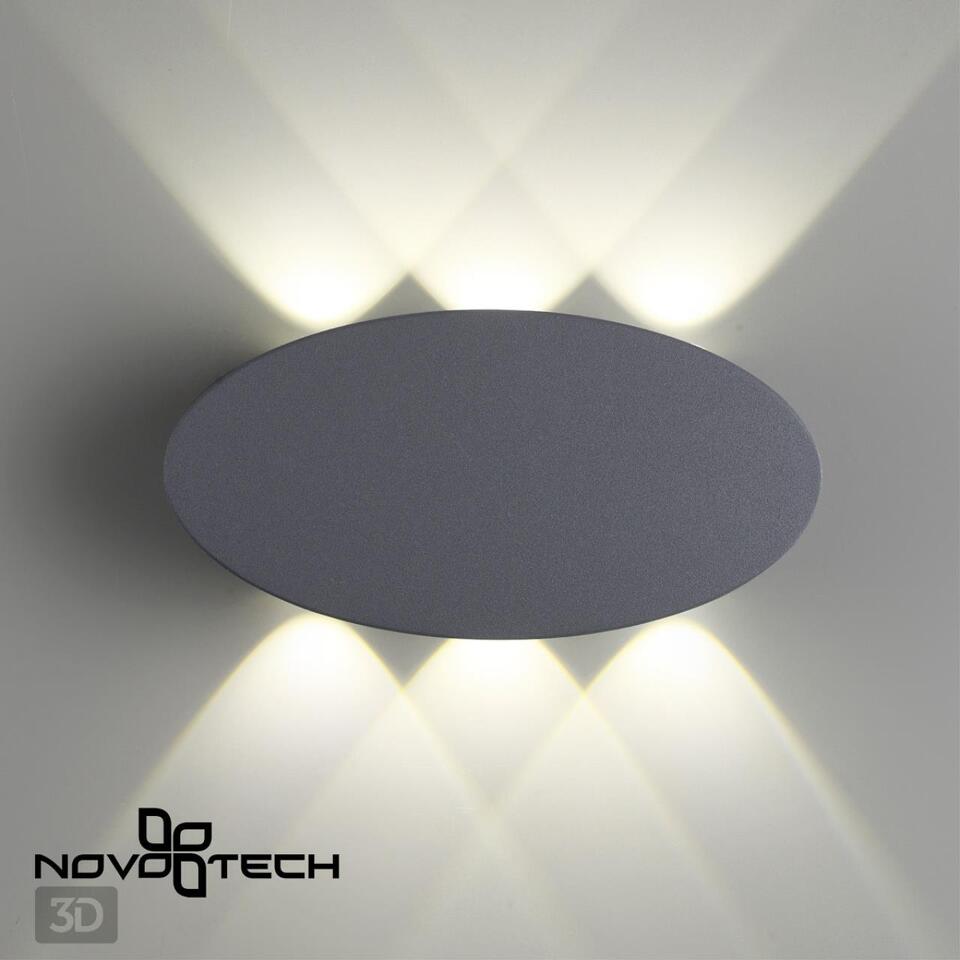 Фото №5  NOVOTECH 358563 STREET NT21 734 темно-серый Ландшафтный настенный светильник IP54 LED 4000K 6W 85-265V CALLE