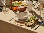 Превью фото №3  OGOGOHOME Скатерть льняная Linen collection khaki 145х250 см