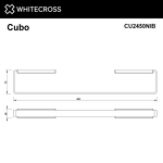 Превью фото №2  Полотенцедержатель 450 мм. WHITECROSS Cubo CU2450NIB (брашированный никель)