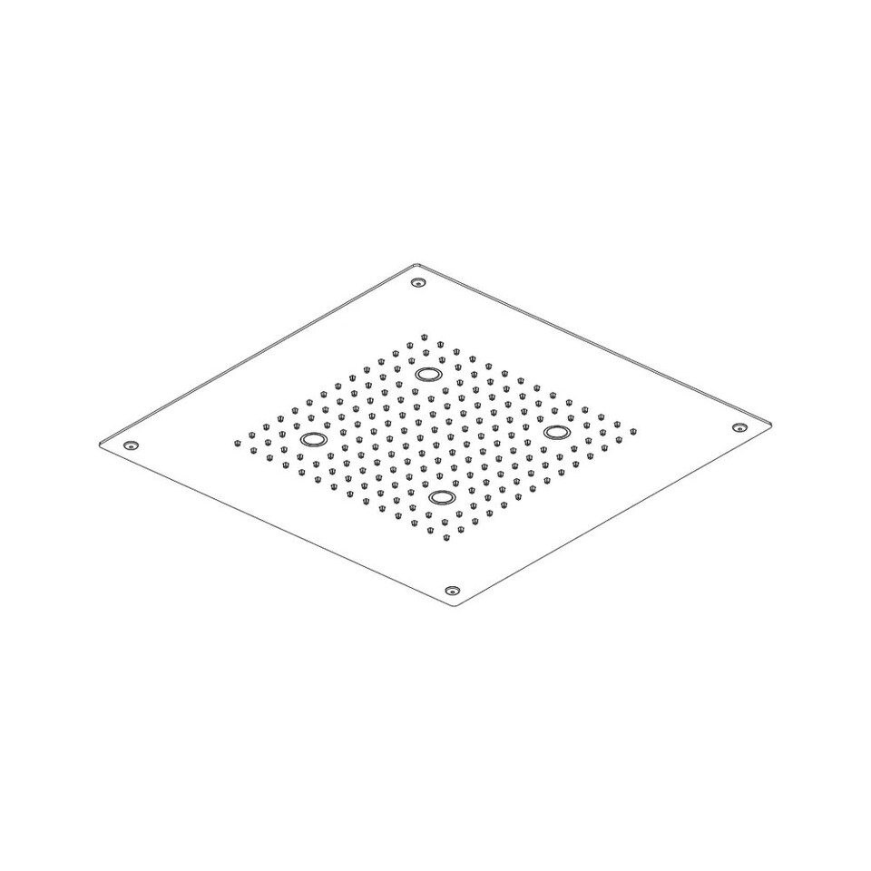 Фото №7  SF030BXX AQUAelite Techno верхний душ потолочного крепления, 400x400 мм Нержавеющая сталь шлиф., 03Q/5353