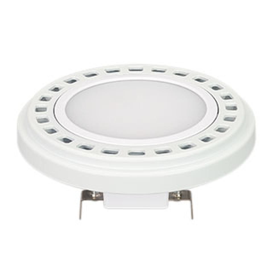 Фото №1  Лампочка Arlight Лампа AR111-UNIT-G53-12W- Warm3000 (WH, 120 deg, 12V) ( Металл)