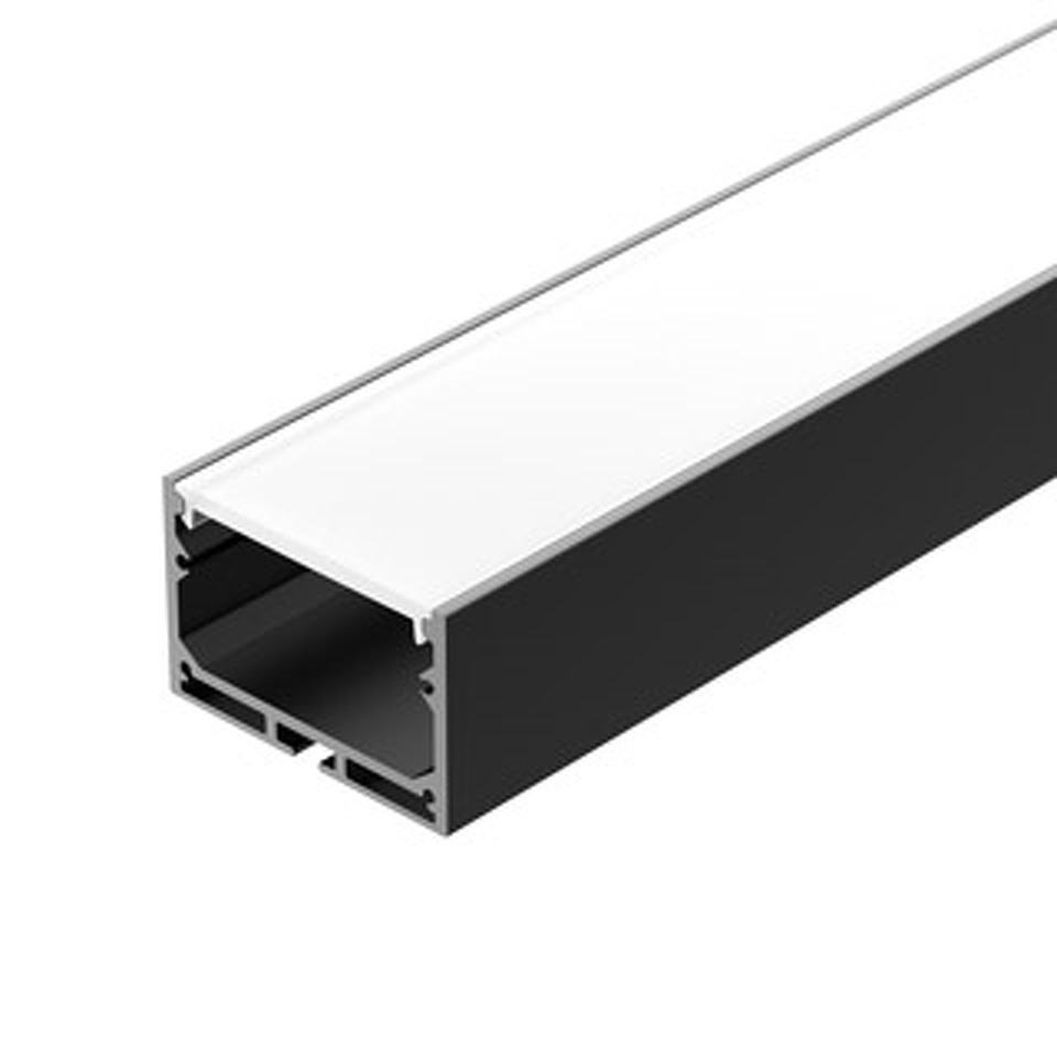 Фото №1  Arlight Профиль с экраном SL-LINE-4932-2500 BLACK+OPAL ( Алюминий)