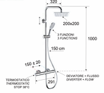 Превью фото №2  Душевая система термостатическая Remer EQ32X8CPUFD20