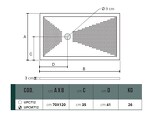 Превью фото №8  UPC712 / UPCM712 Althea душевой поддон 70х120, 3 см  Матовый черный Plus-Ton®