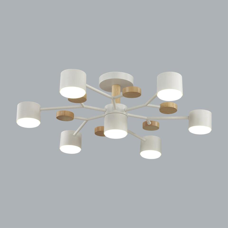 Фото №10  LUMION 8195/7C COMFI LN26 336 белый, металл/дерево/пластик Потолочный светильник LED GX53 7*9W 220V RONDO