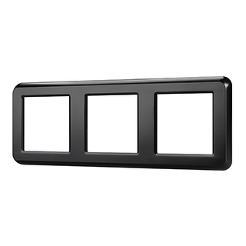 Фото №1  Рамка Arlight Рамка пластиковая FRM-VERSA-PL-3-BK ( -)