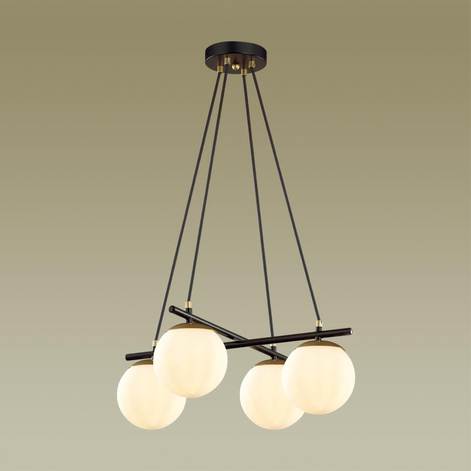 Фото №4  Люстра LUMION 5212/4 MODERNI LN26 175 черный, золотой Люстра E27 4*60W 220V RANDI