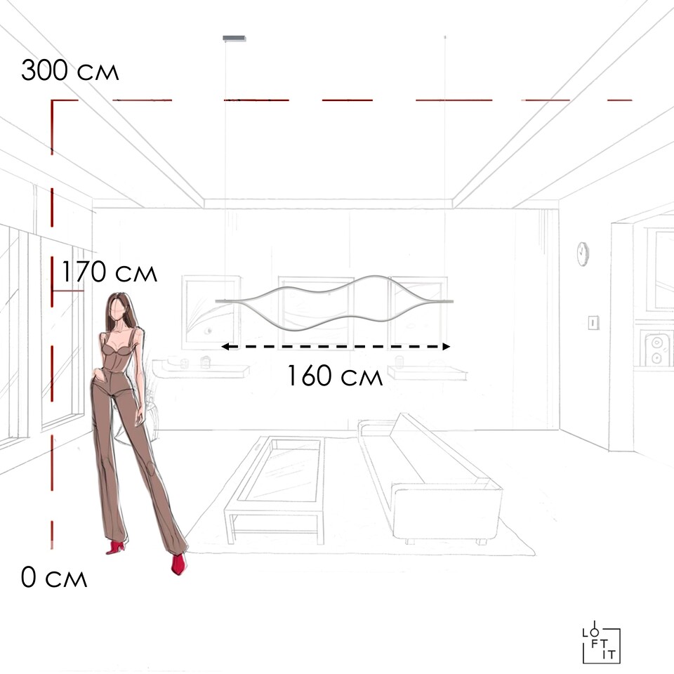 Фото №9  Подвесной светильник 10403/1600 SN Подвесной светильник LOFT IT Tape Light