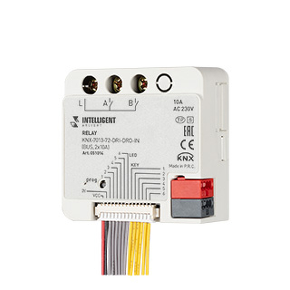 Фото №1  IARL INTELLIGENT ARLIGHT Релейный модуль KNX-7013-72-DRI-DRO-IN (BUS, 2x10A) ( IP20 Пластик, 2 года)