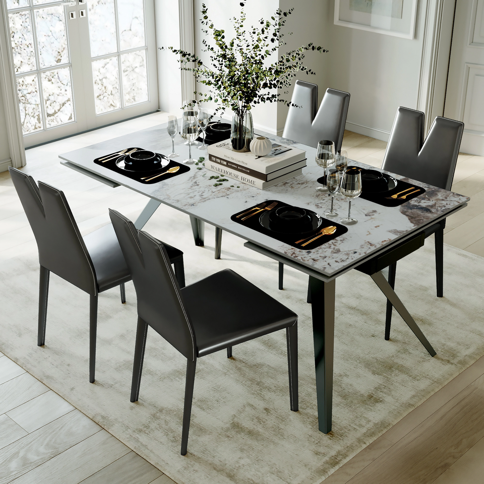 Фото №7  Top concept Стол раскладной Асти (140+40+40), керамика глянцевая Lemurian Blue