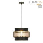 Превью фото №1  Подвесной светильник LUMION 8003/1A MODERNI LN26 312 черный/черный, золотой металл/металл, текстиль Подвес Е27 60W 220V ANIMAISA