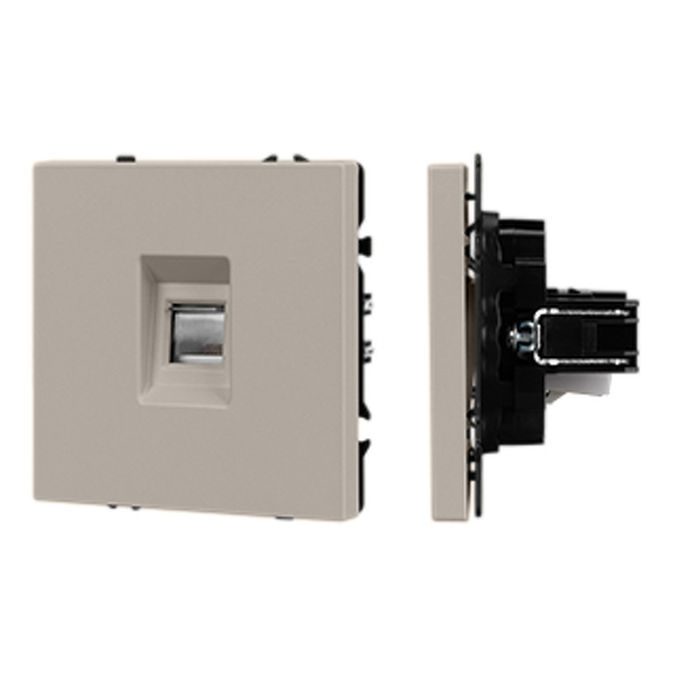 Фото №1  Розетка Arlight Механизм компьютерной розетки SCT-NOBE-MPC1-SFPL-CA (RJ-45, CAT6) ( Кашемир)
