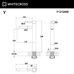 Превью фото №3  Смеситель для умывальника WHITECROSS Y Y1212NIB (брашированный никель)