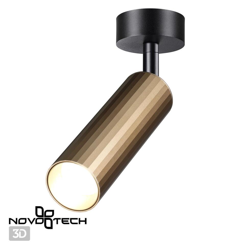 Фото №6  NOVOTECH 358987 OVER NT22 330 бронза светлая/черный Светильник светодиодный накладной IP20 LED 4000K 15W 220V ALBA