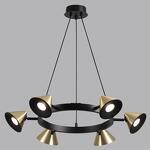 Превью фото №5  Подвесной светильник LUMION 8233/6 COMFI LN26 255 черный/золото, металл Подвесной светильник GU10 LED 6*7W 220V LAMINA