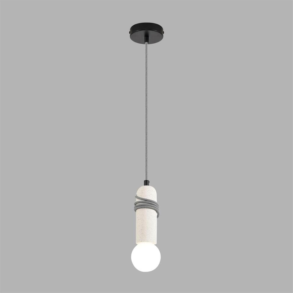 Фото №6  Подвесной светильник LUMION 8363/1A ECO LN26 330 черный/белый, металл/бетон Подвес E27 LED 10W 220V TESLA