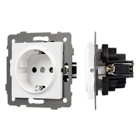 Фото Arlight Механизм электрической розетки SCT-MEU1-PL-WH-V (250V, 16A) ( -)