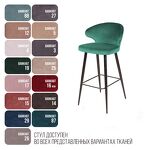 Превью фото №7  Top concept Стул барный Ричард, бархат зеленый 19