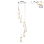 Превью фото №1  Люстра LUMION 8270/7A NEOCLASSI LN26 154 хром/белый, металл/стекло Люстра каскадная Е14 7*40W 220V TRACY