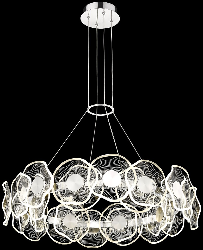 Фото №1  Подвесной светильник WE453.24.103 WERTMARK HELENA светильник подвесной, LED, 2x48W, 2700/4000/6500K