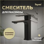 Превью фото №1  Teymi Смеситель для раковины Lori, черный матовый T10257