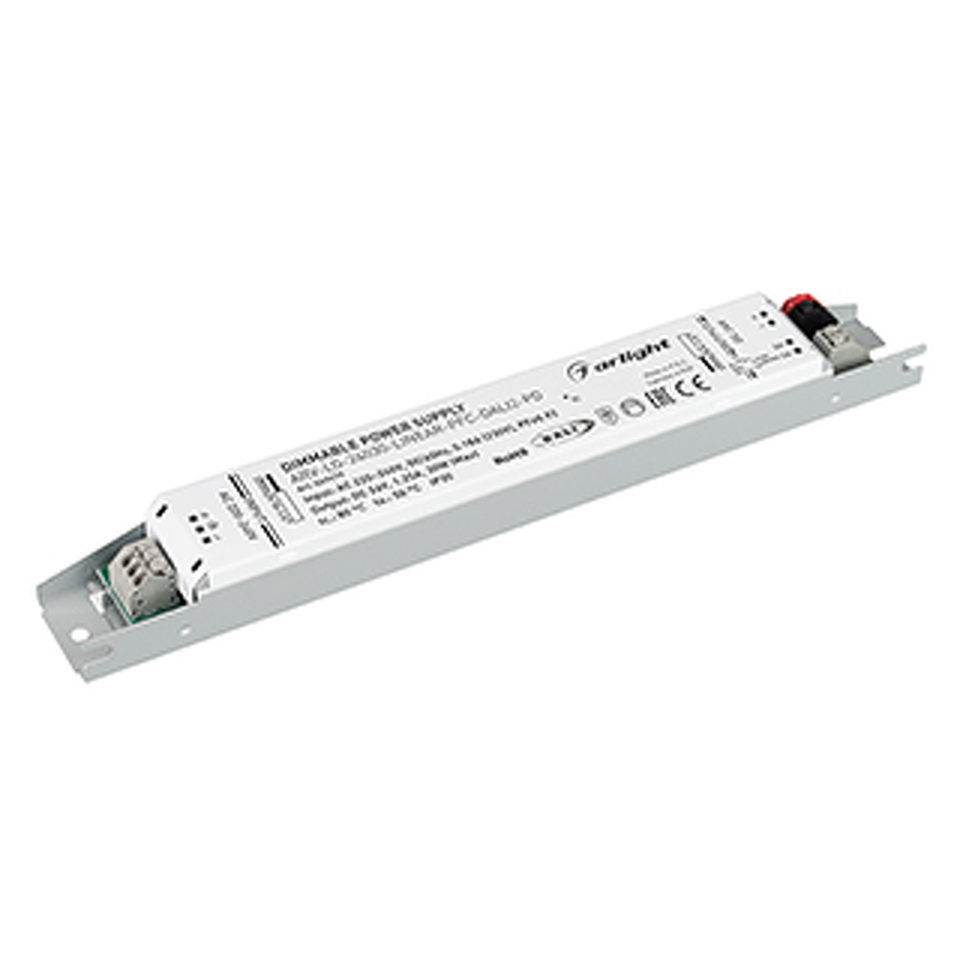 Фото №1  Arlight Блок питания ARV-LG-24030-LINEAR-PFC-DALI2-PD (24V, 1.25A, 30W) ( IP20 Металл, 5 лет)
