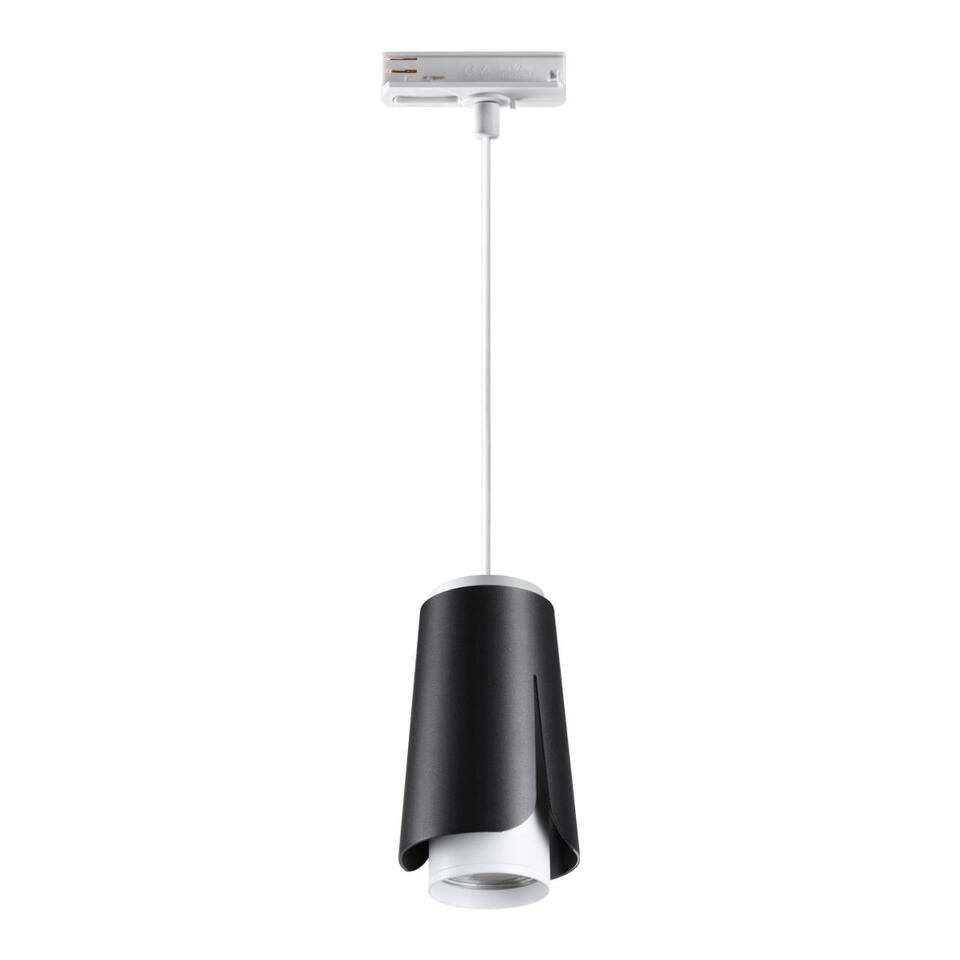 Фото №6  NOVOTECH 370834 PORT NT22 243 черный Светильник трековый однофазный трехжильный, провод 1м IP20 GU10 9W 220V TULIP