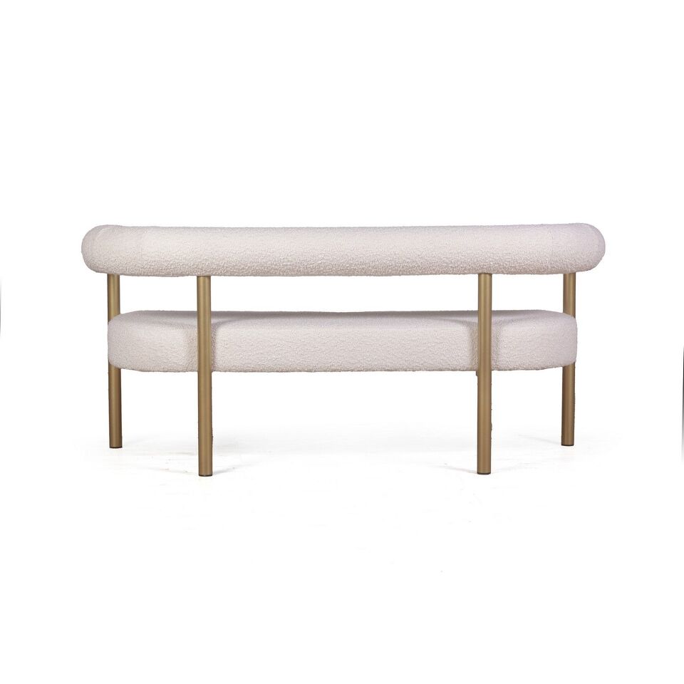 Фото №6  Диван Top concept Диван Бигги, букле Turin ivory / опоры золото