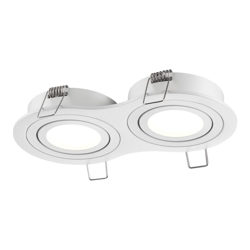 Фото №4  NOVOTECH 371023 WIR NT25 577 белый Светильник встраиваемый поворотный IP20 GU10 2*50W 220-240V MORUS