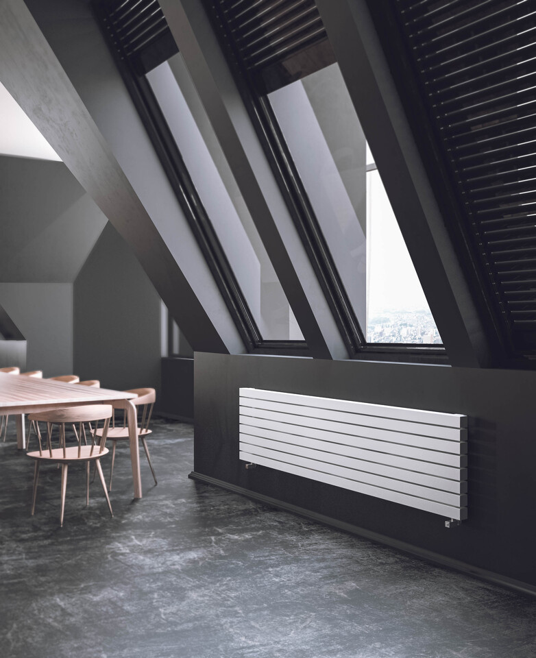 Фото №3  Радиатор Warmmet Power 60H ширина 750 мм секций 6 цвет черный тип подключения: нижнее левое