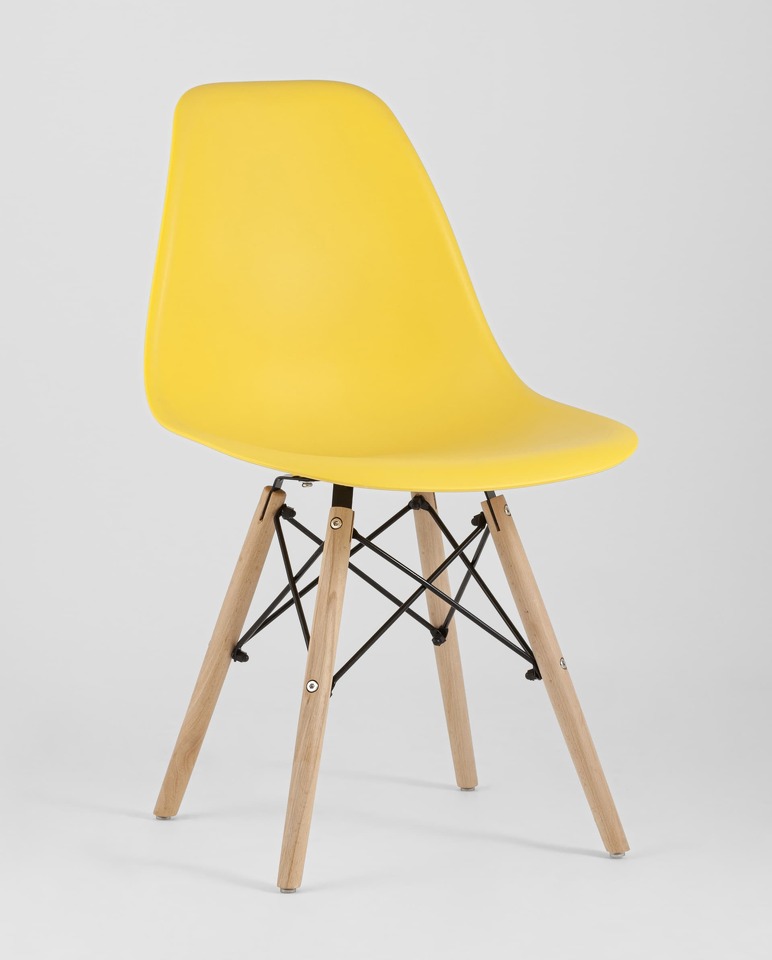 Фото №10  Стул Eames Style DSW желтый x4 (разборный каркас)