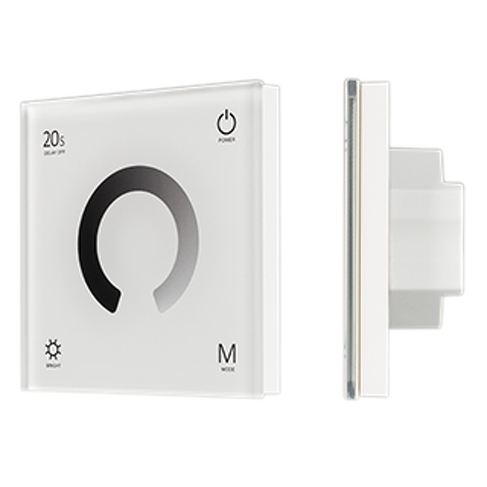 Фото №1  Arlight Панель SMART-P4-DIM-G-IN White (12-24V, 4x3A, Sens, 2.4G) ( IP20 Пластик, 5 лет)