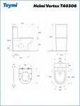 Превью фото №11  Унитаз Teymi Унитаз напольный  Helmi Vortex  сиденьем микролифт T40306