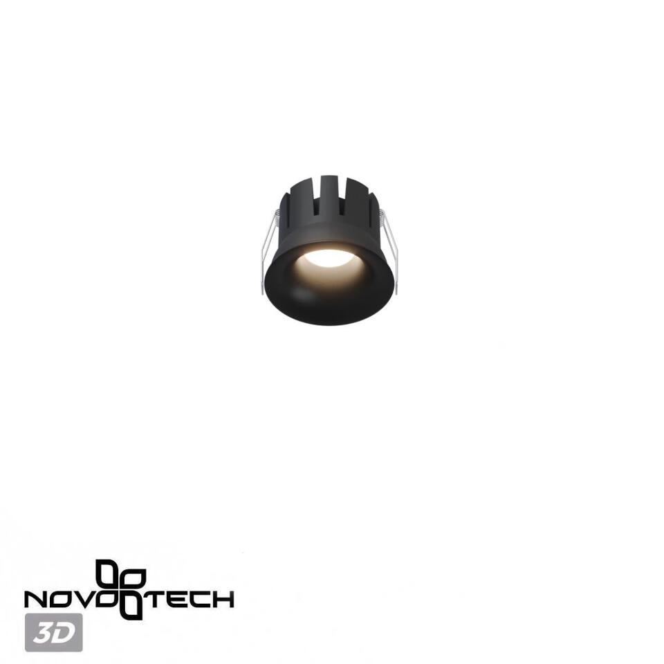 Фото №7  NOVOTECH 359885 WIR NT26 000 черный Светильник встраиваемый с переключателем цв. температуры IP20 LED 7W 100-265V 3000К/4000К/6000К ECLAT