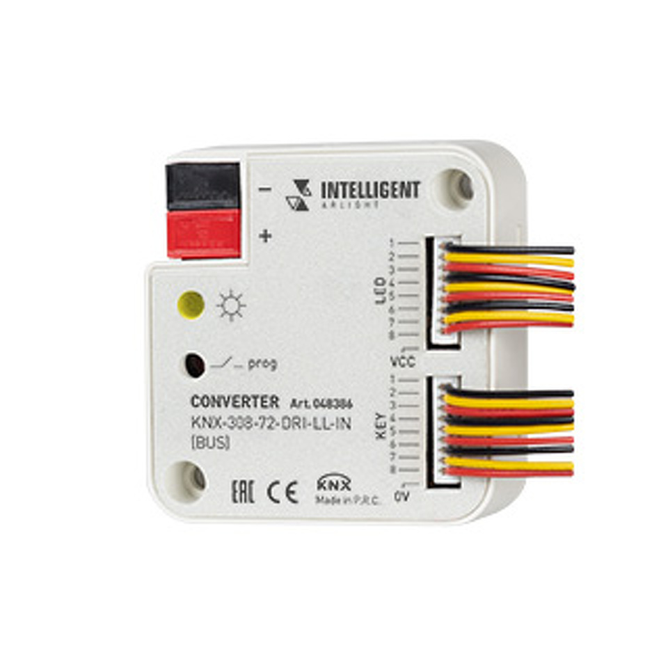 Фото №1  IARL INTELLIGENT ARLIGHT Конвертер KNX-308-72-DRI-LL-IN (BUS) ( IP20 Пластик, 2 года)