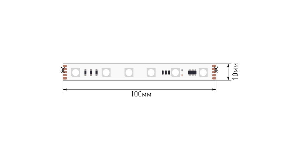 Фото №1  SWG PRO Лента светодиодная SWG pro, SMD5050, 60 LED/м, 9Вт/м, 12В, IP20, RGB, WS2815, 3 года гарантия