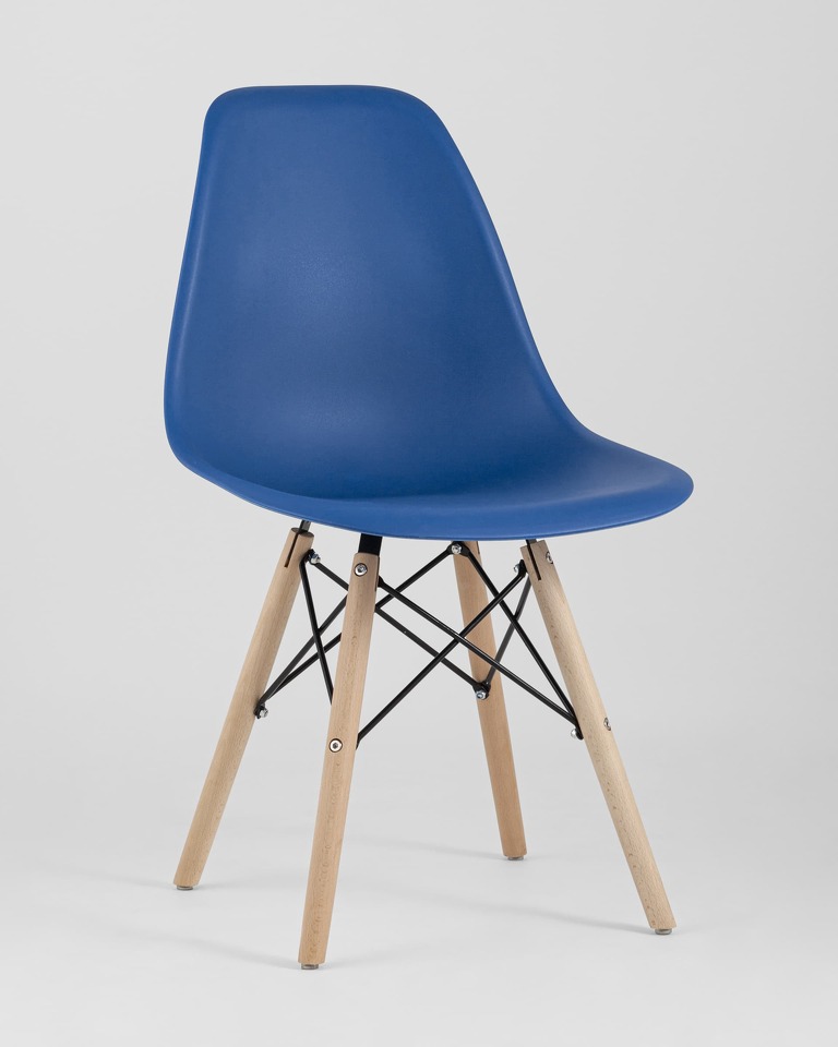 Фото №10  Стул Eames Style DSW синий (разборный каркас)