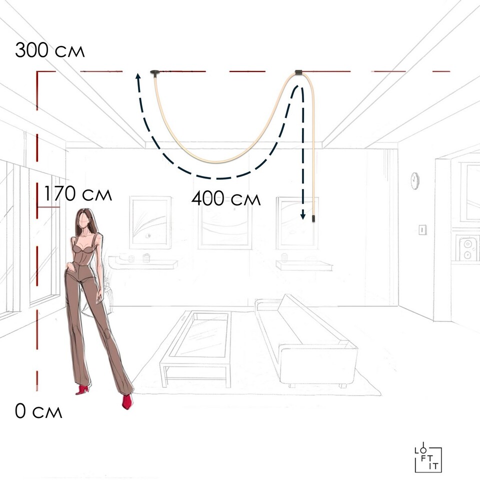 Фото №6  10388A Black Потолочный светильник LOFT IT Thread