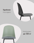 Превью фото №3  Стул Shell серо-зеленый