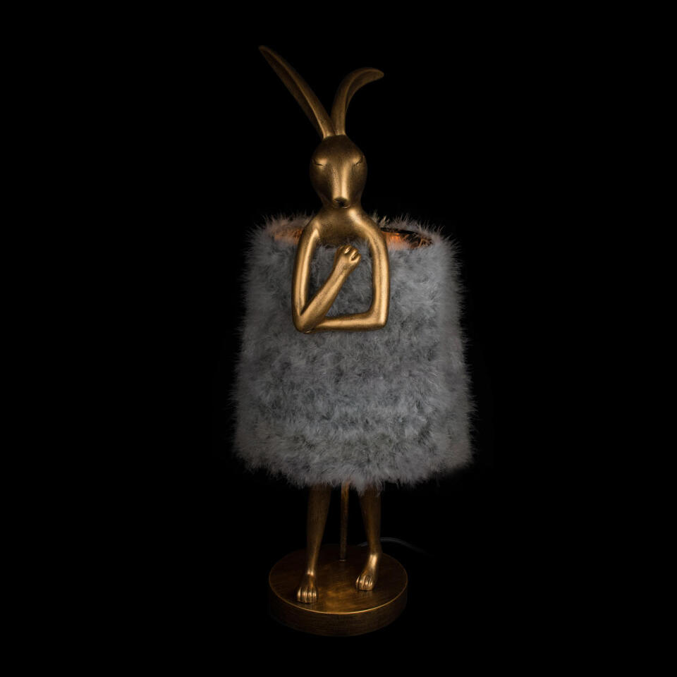Фото №7  Настольная лампа 10315/B Grey fluff Настольная лампа LOFT IT Lapine