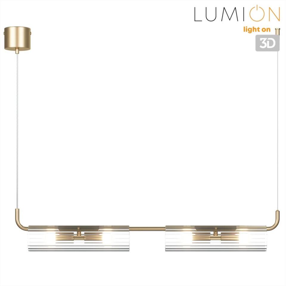 Фото №6  Подвесной светильник LUMION 6560/4 SUSPENTIONI LN26 282 золотой/прозрачный/металл/стекло Подвес G9 4*20W 220V TORONTO