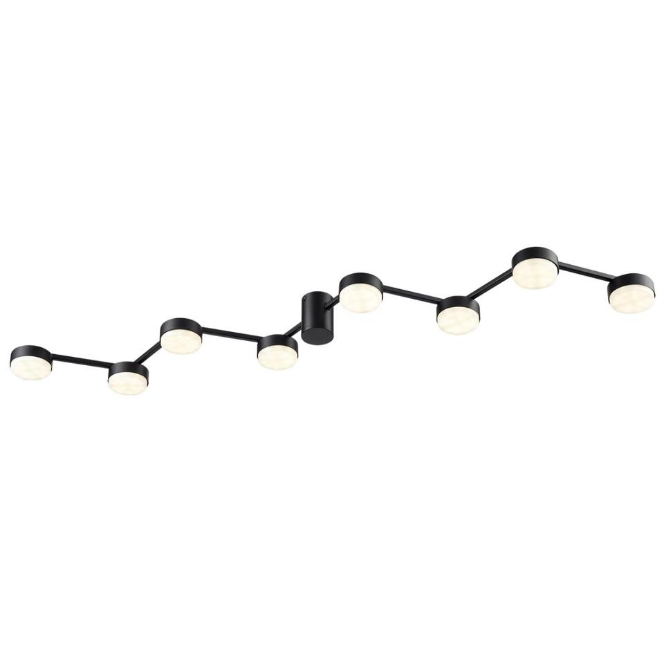 Фото №7  Люстра LUMION 8187/8C COMFI LN26 249 черный, металл Люстра потолочная LED GX53 8*7W 220V SANATA