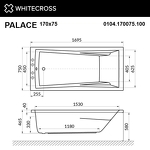 Превью фото №3  Ванна WHITECROSS Palace 170x75 "SMART" (бронза)