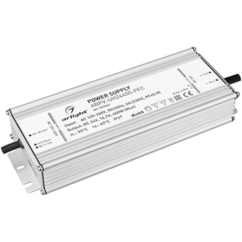 Фото №1  Arlight Блок питания ARPV-UH24400-PFC (24V, 16.7A, 400W) ( IP67 Металл, 7 лет)