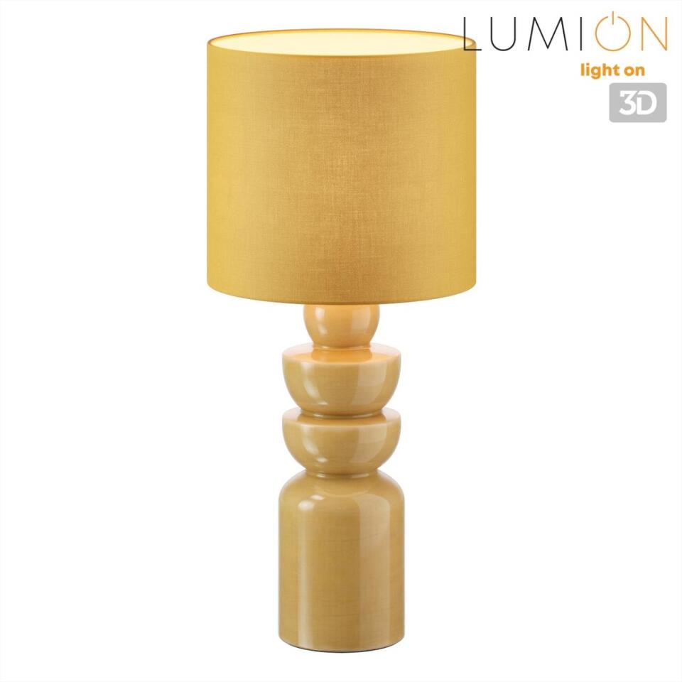 Фото №8  Настольная лампа LUMION 8130/1T MODERNI LN26 479 желтый, керамика/текстиль Настольная лампа E27 1*60W 220V SEGI