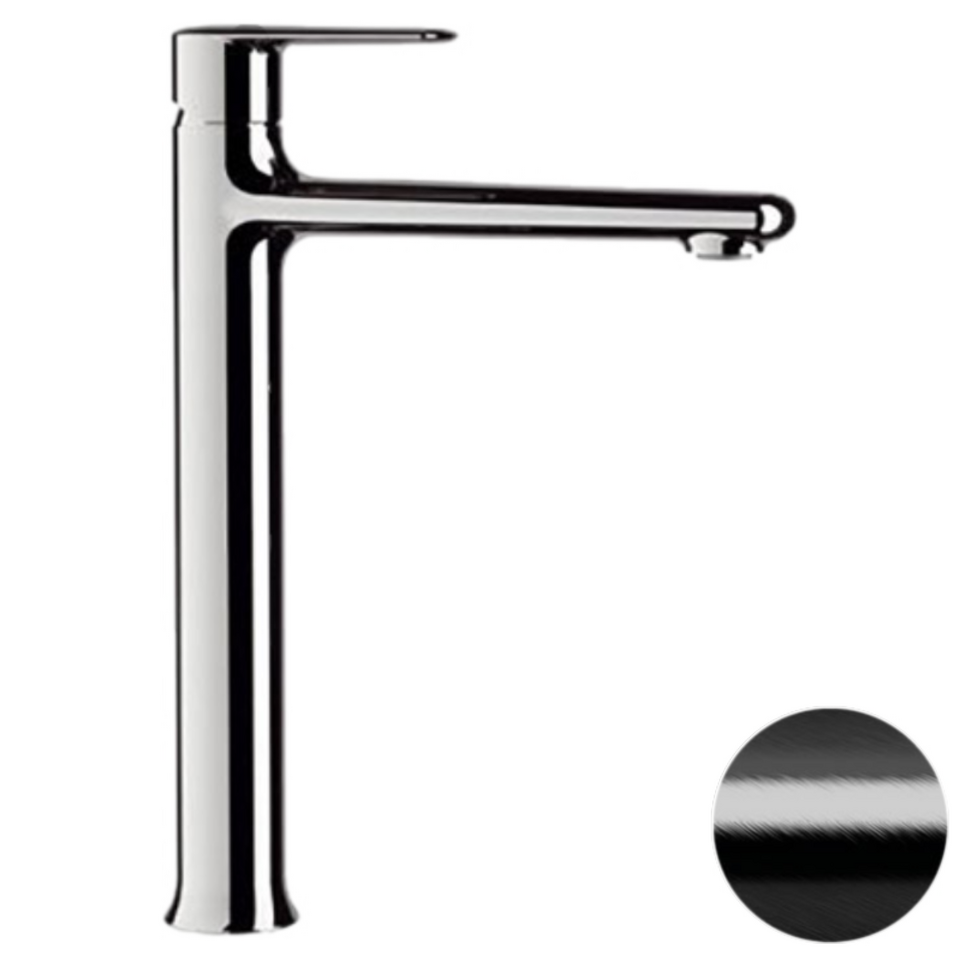 Фото №2  Смеситель для раковины Remer Vanity V11LCFP, черный брашированный хром