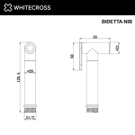Превью фото №3  Лейка для биде WHITECROSS BIDETTA-NIB (брашированный никель)