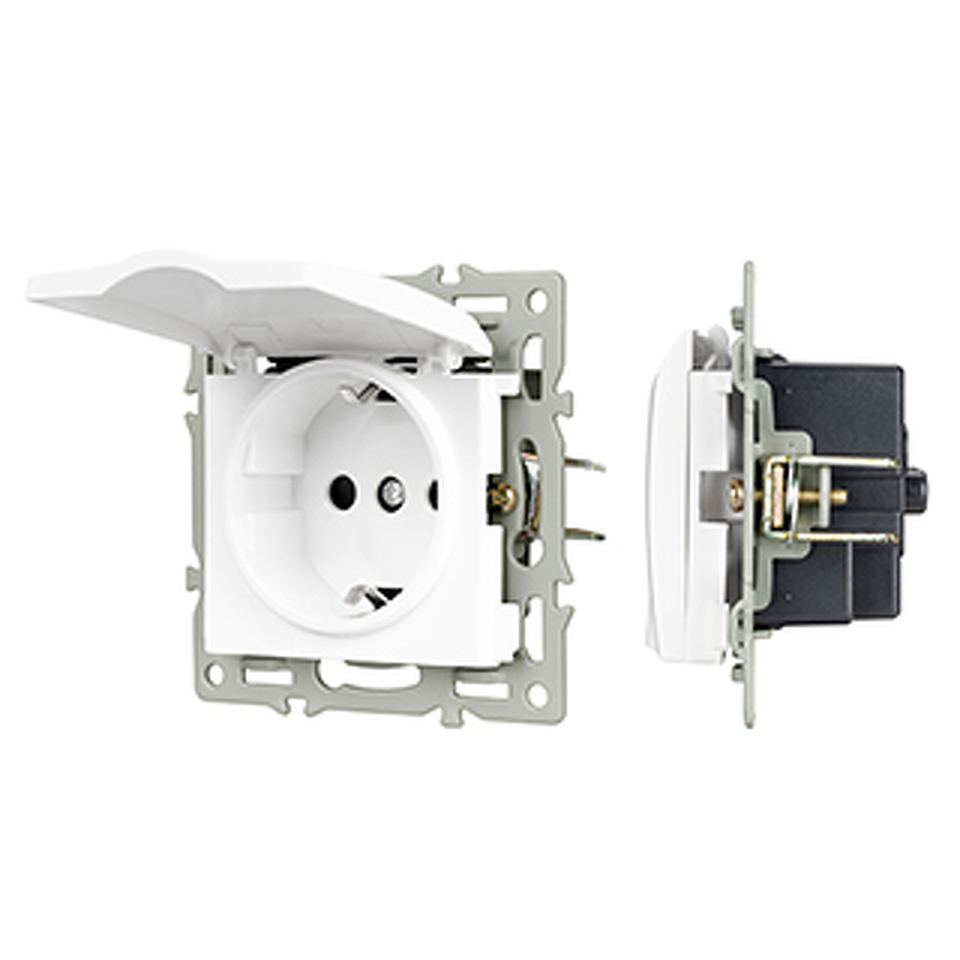 Фото №1  Розетка Arlight Механизм розетки влагозащищённый SCT-MCP-PL-WH (250V, 16A) ( -)