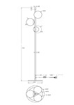 Превью фото №7  Торшер Напольный светильник (торшер) Maytoni MOD048FL-03G